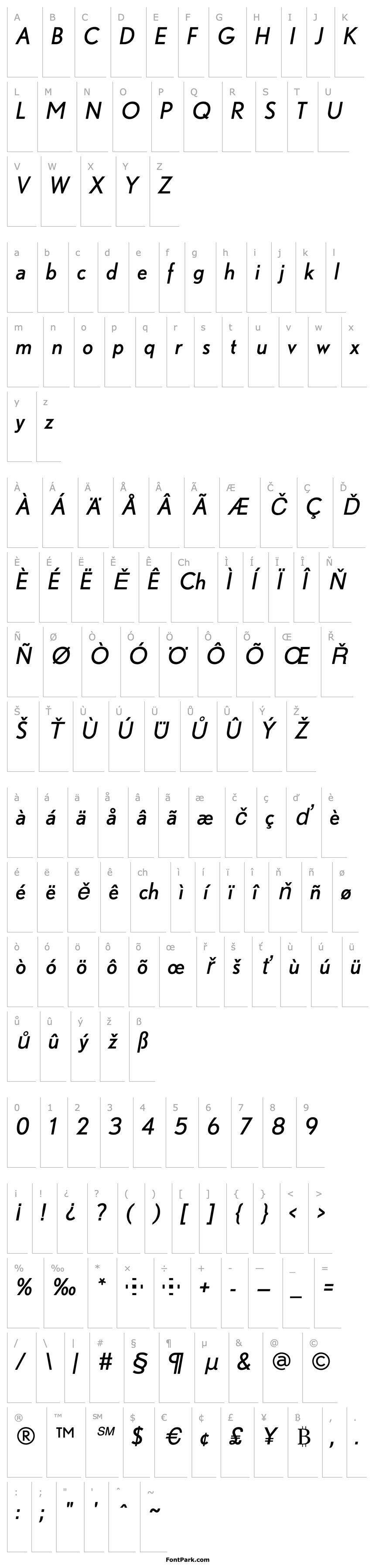 Přehled Nobel-RegularItalic