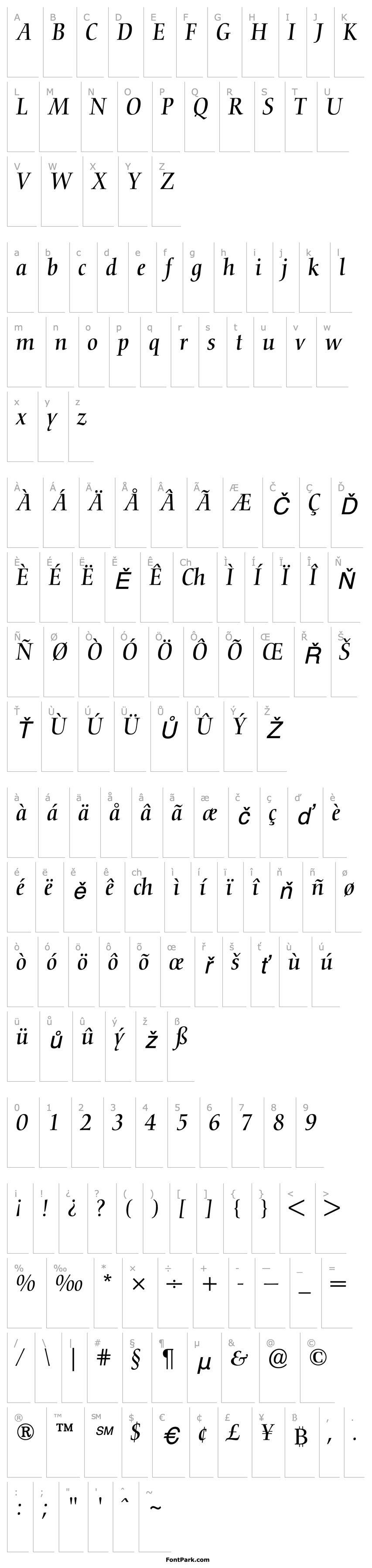 Overview Nofret-Italic