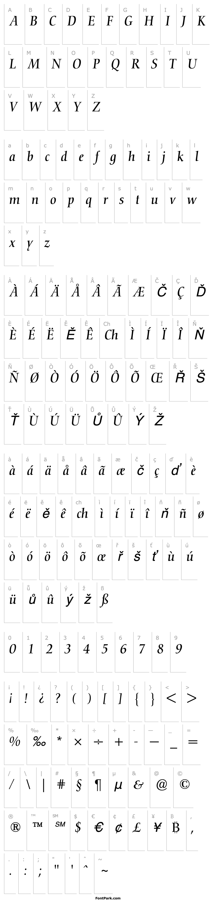 Přehled NofretBQ-Italic