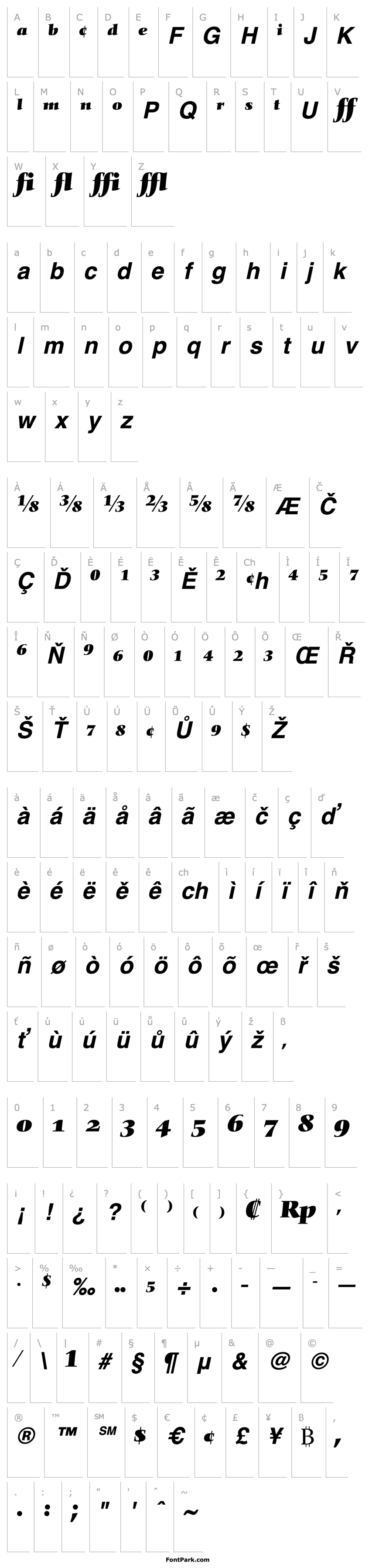 Overview NofretExpert-Bold Italic