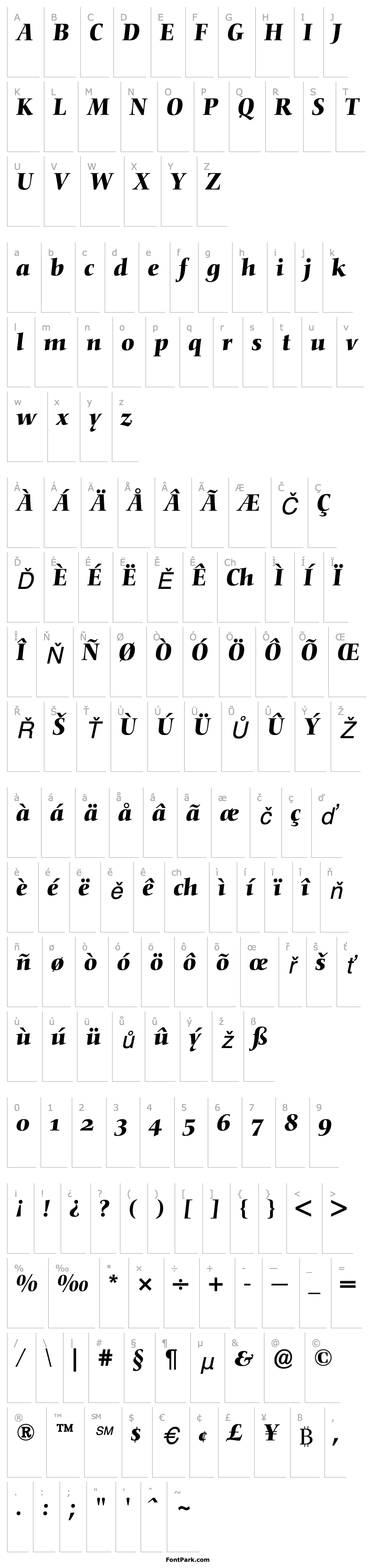 Přehled NofretOldstyleFigures-Medium Italic