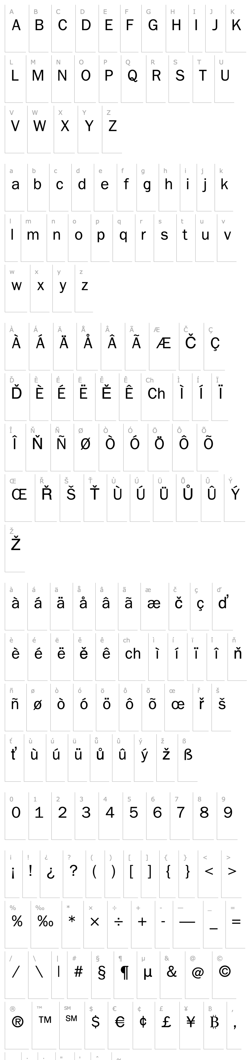 Overview Nonserif-Regular