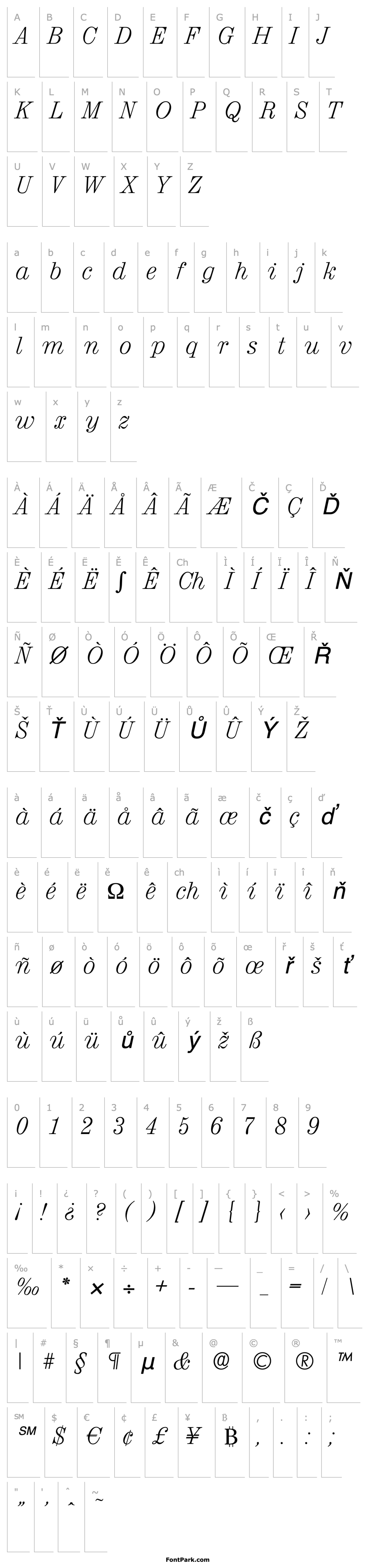 Overview NormanBecker-ExtraLight Italic