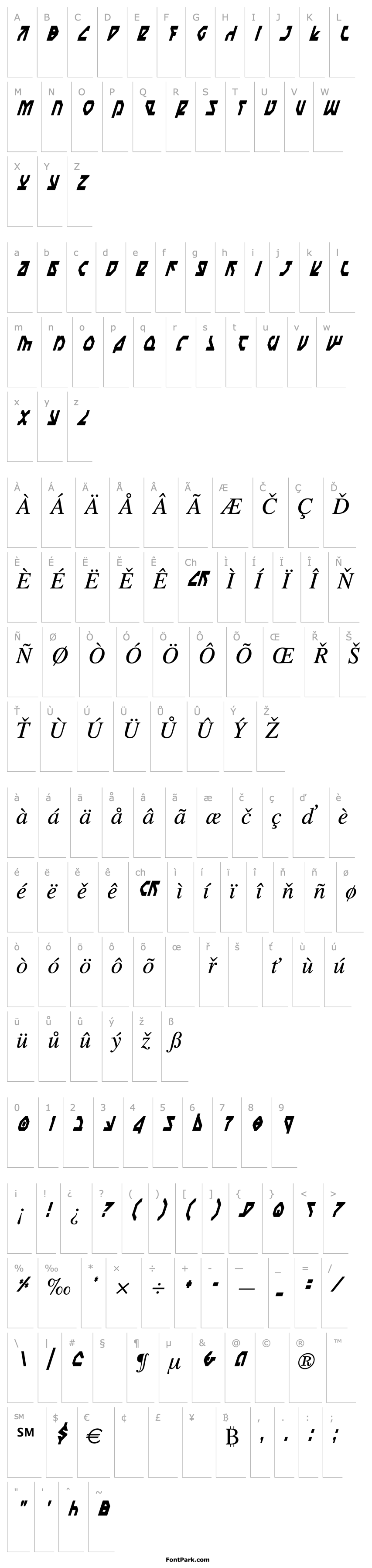 Overview Nostromo Condensed Italic