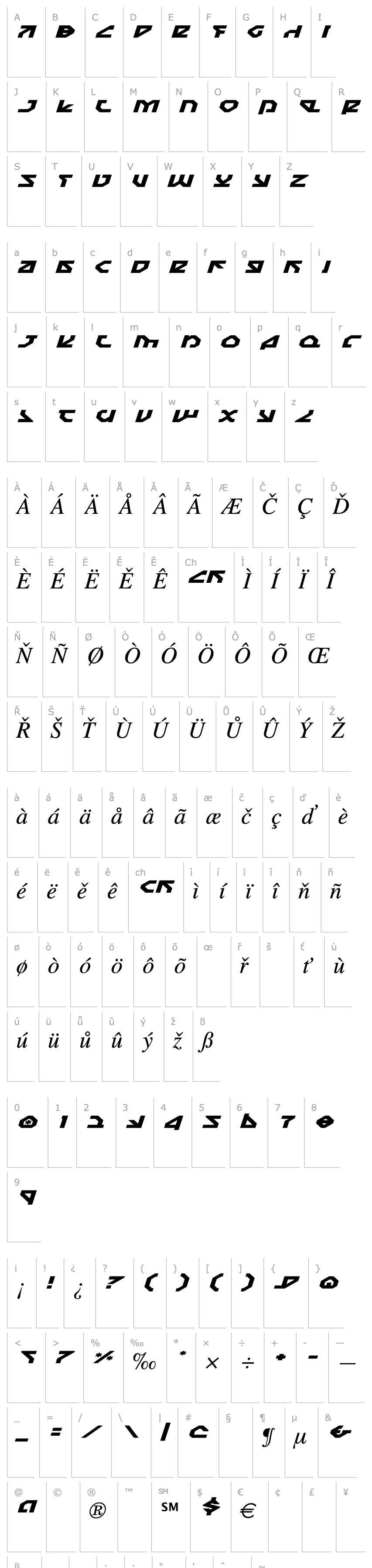 Přehled Nostromo Expanded Italic