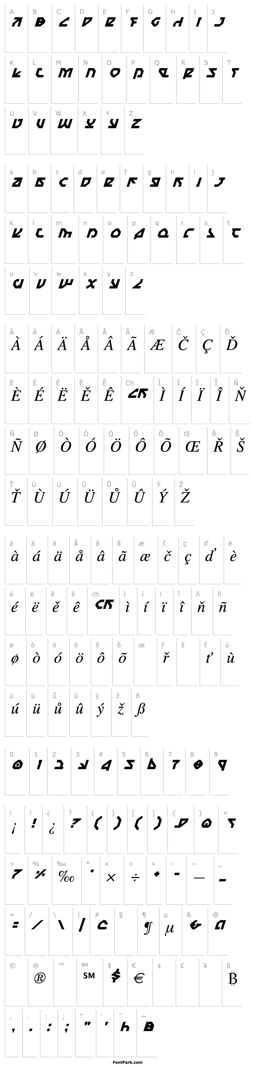 Přehled Nostromo Italic