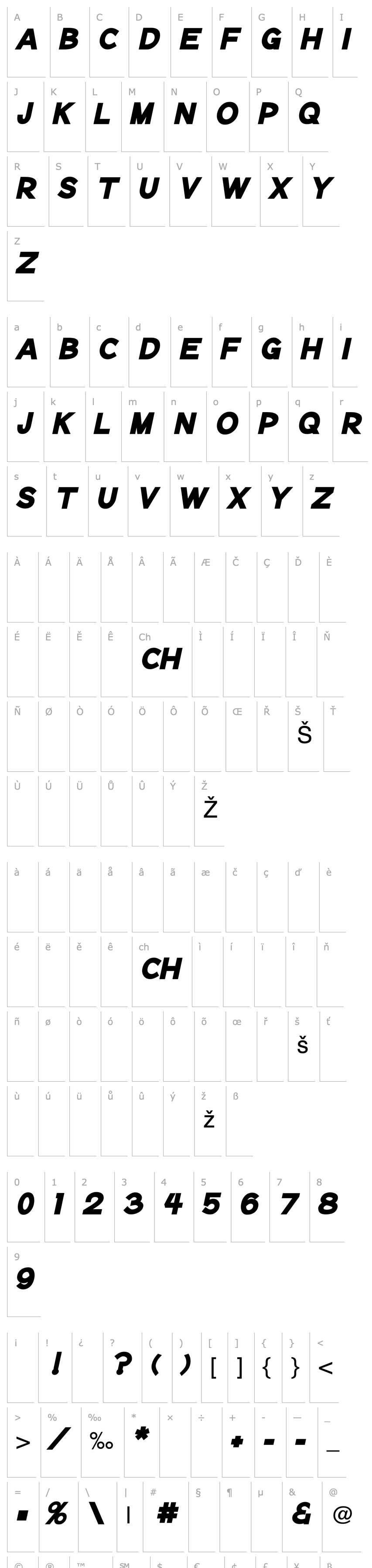 Přehled Notation Heavy Italic JL