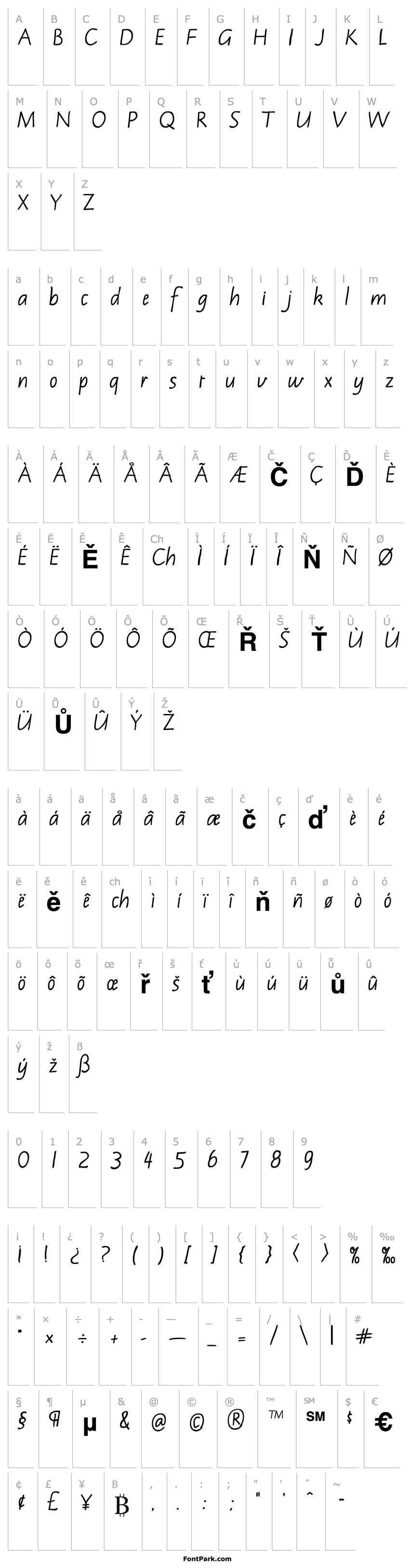 Overview Notehand Bold