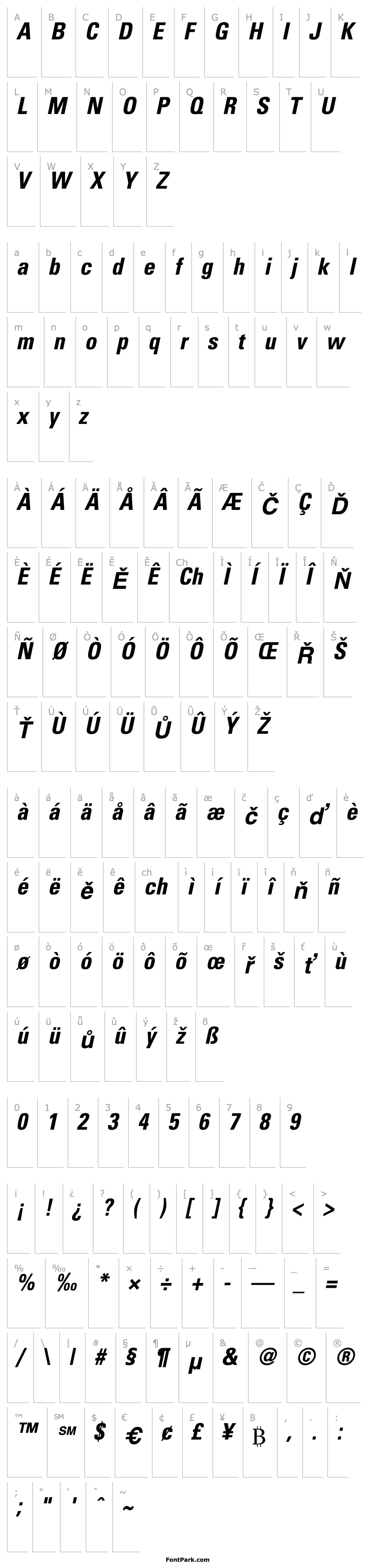 Overview Nova Condensed SSi Bold Condensed Italic