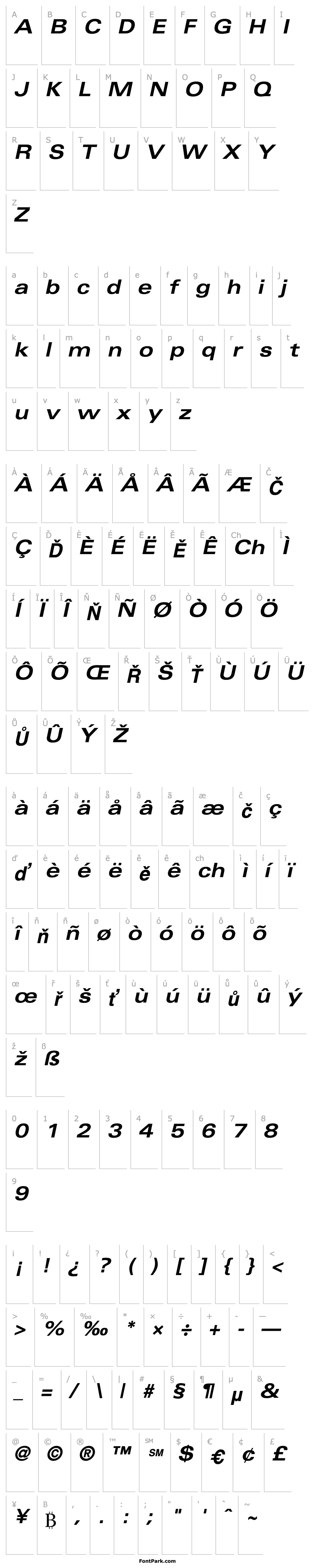 Overview Nova Expanded SSi Bold Expanded Italic