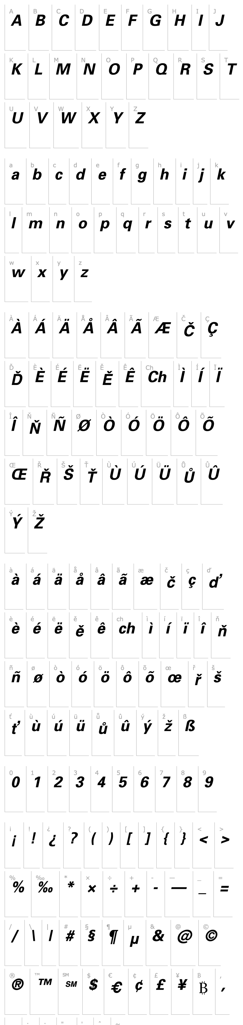 Přehled Nova SSi Bold Italic