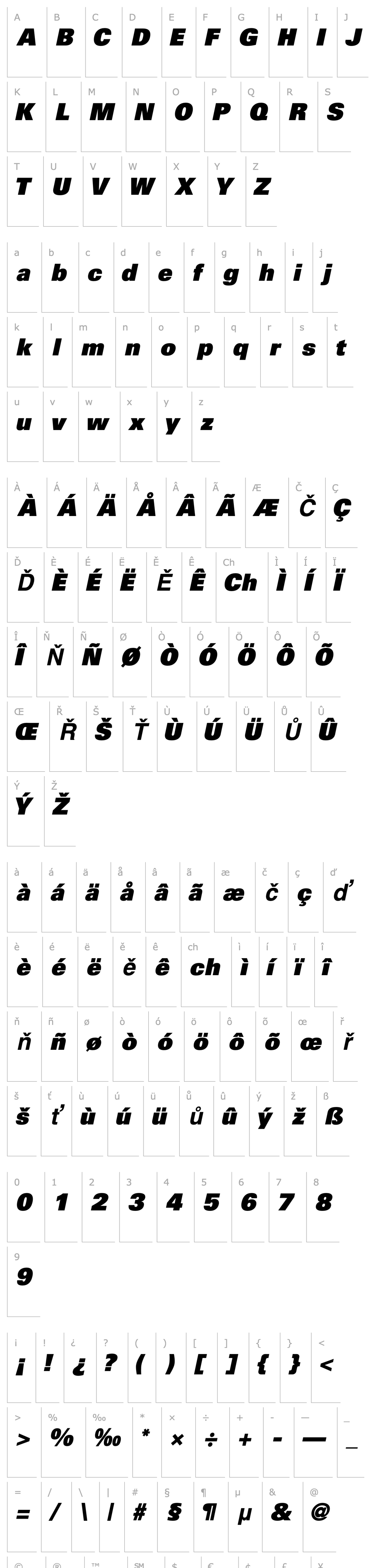 Přehled NovaBlackSSK Bold Italic