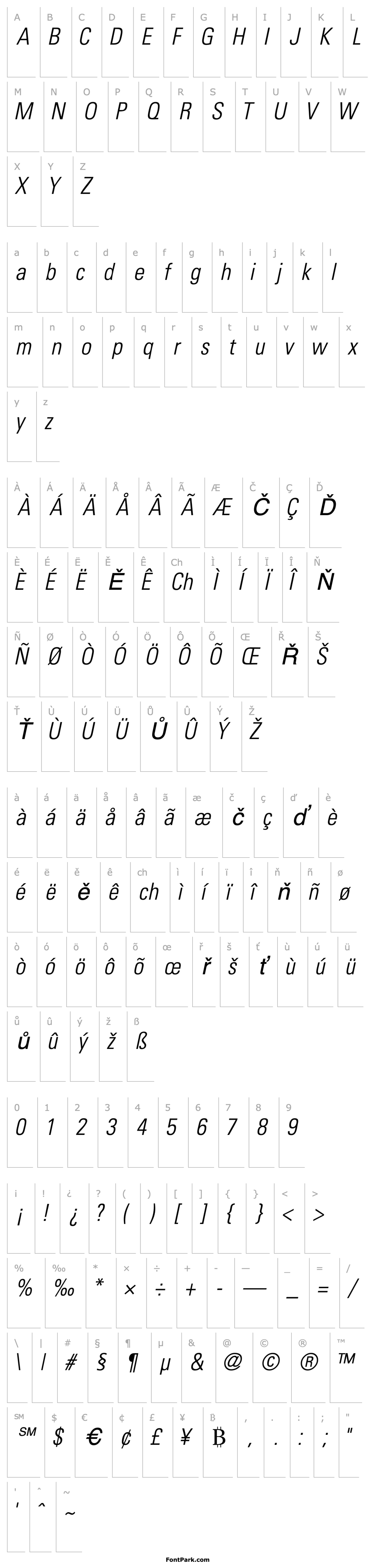 Přehled NovaLightCondSSK Italic