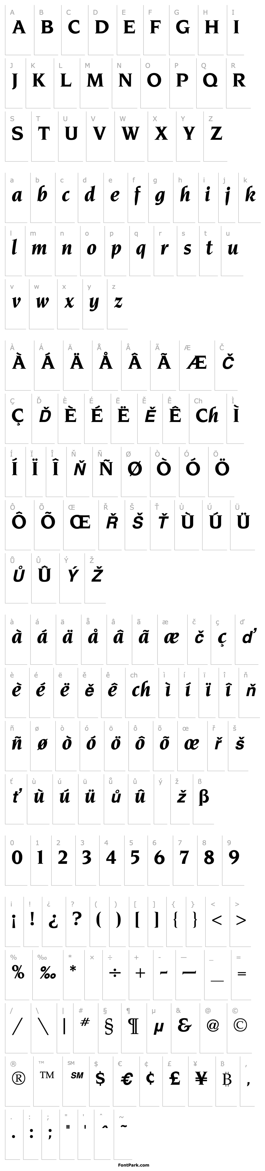 Overview Novarese Bold Italic