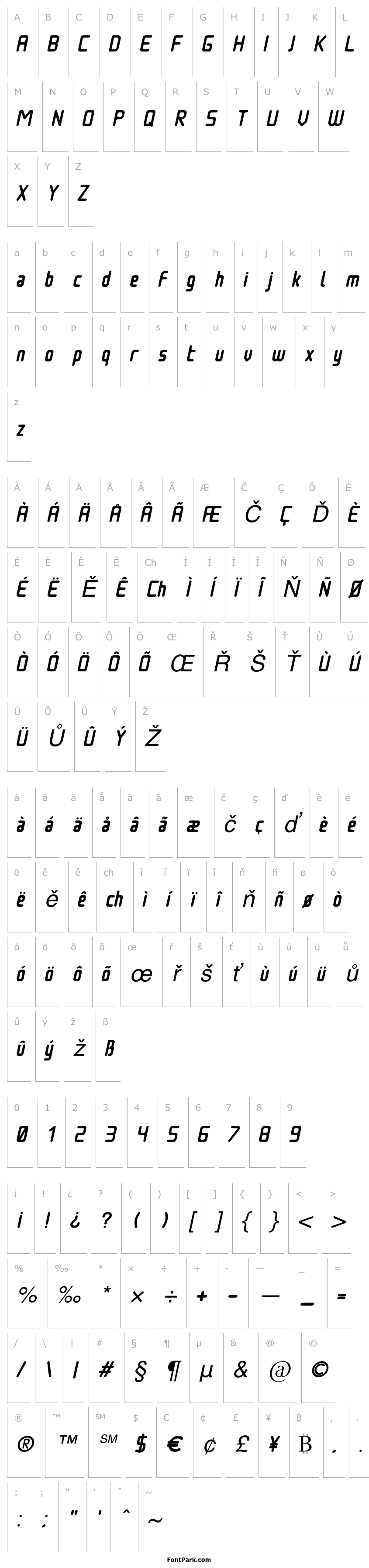 Přehled Nowadays Italic