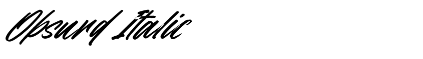 Preview Obsurd Italic