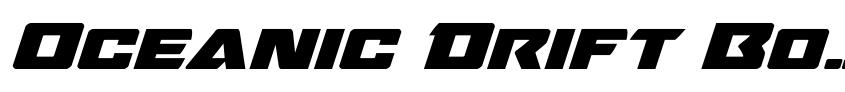 Font Oceanic Drift Bold Expanded Italic by Daniel Zadorozny