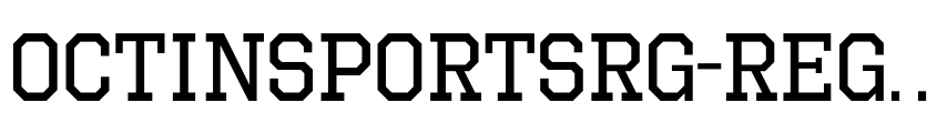Font OctinSportsRg-Regular by Ray Larabie