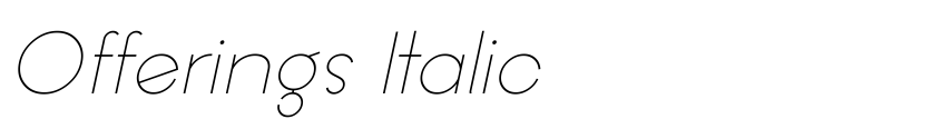 Preview Offerings Italic