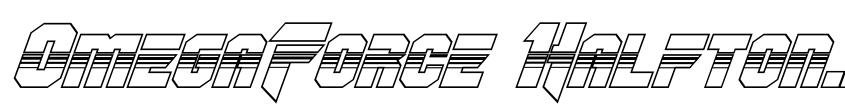 Preview OmegaForce Halftone 3D Italic
