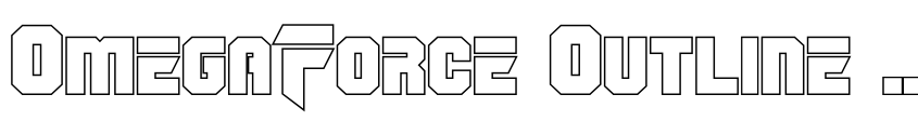 Font OmegaForce Outline Regular by Daniel Zadorozny