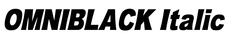 Preview OMNIBLACK Italic