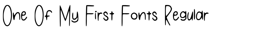 Preview One Of My First Fonts Regular