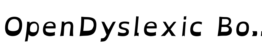 Preview OpenDyslexic Bold Italic