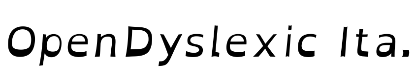 Preview OpenDyslexic Italic