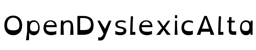Preview OpenDyslexicAlta