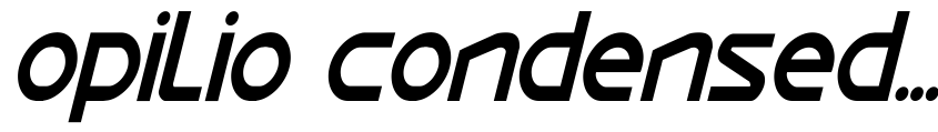 Preview Opilio Condensed Italic