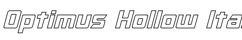 Preview Optimus Hollow Italic