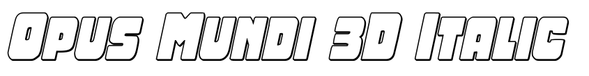 Preview Opus Mundi 3D Italic