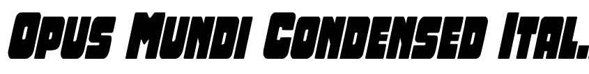 Preview Opus Mundi Condensed Italic