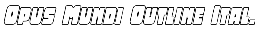 Preview Opus Mundi Outline Italic