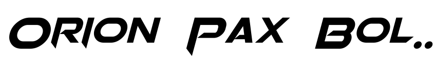 Preview Orion Pax Bold Italic