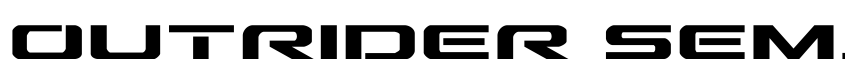Písmo Outrider Semi-Condensed Semi-Condensed od Daniel Zadorozny