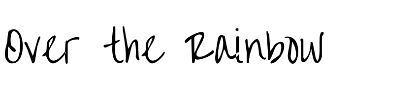 Font Over the Rainbow by Kimberly Geswein