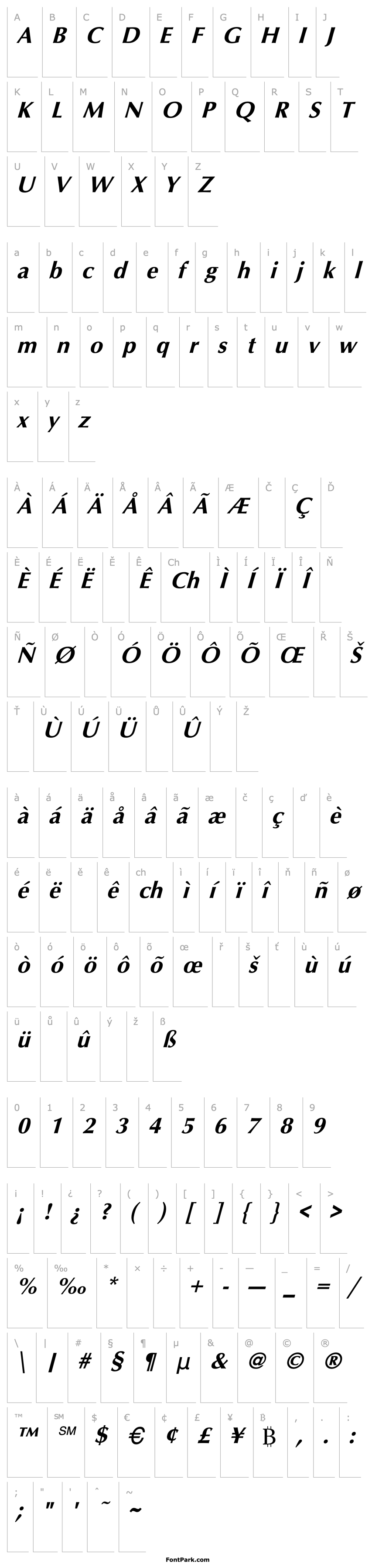 Overview Optimum-Bold Italic