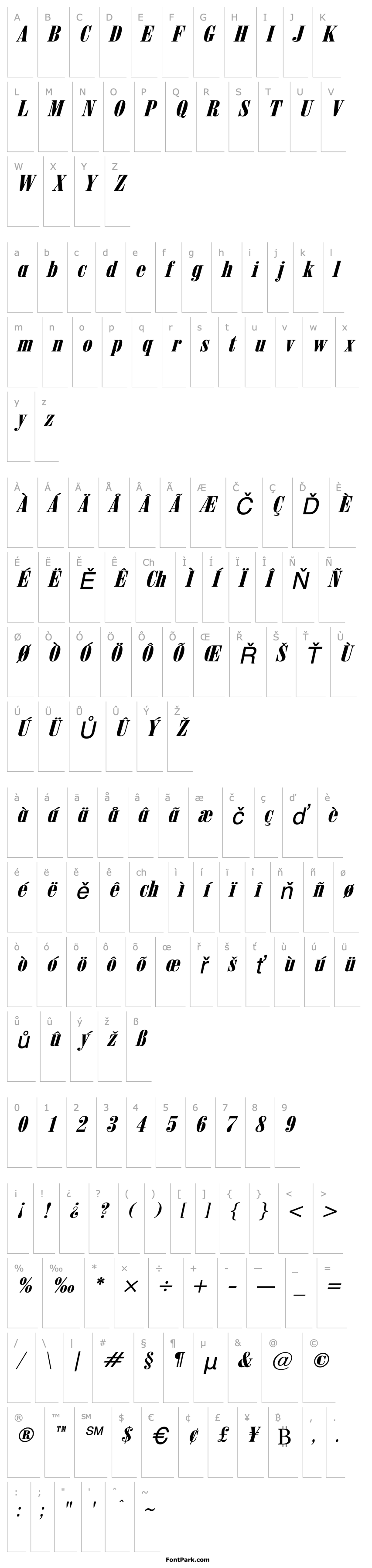 Overview ObeliskGrand Italic