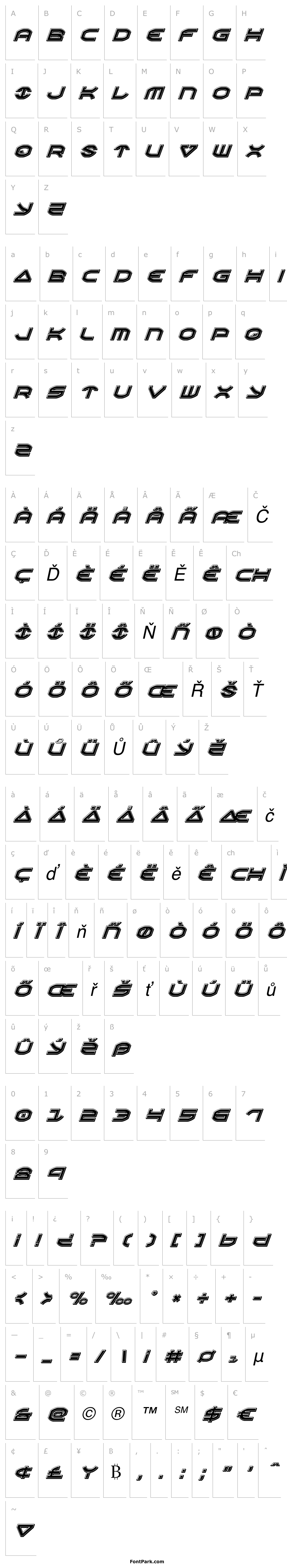 Overview Oberon Bevel Italic