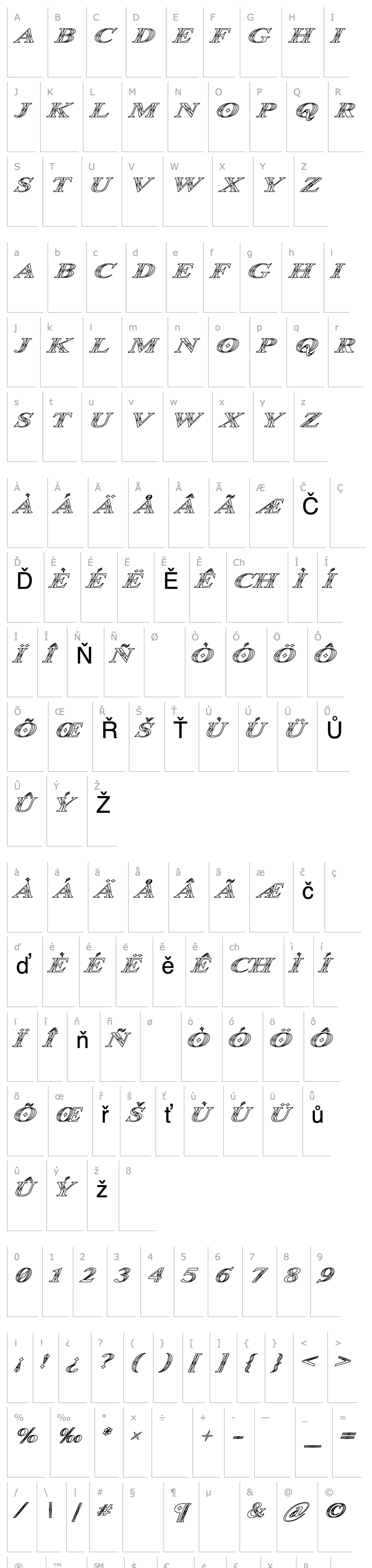 Overview Occoluchi Italic Outline