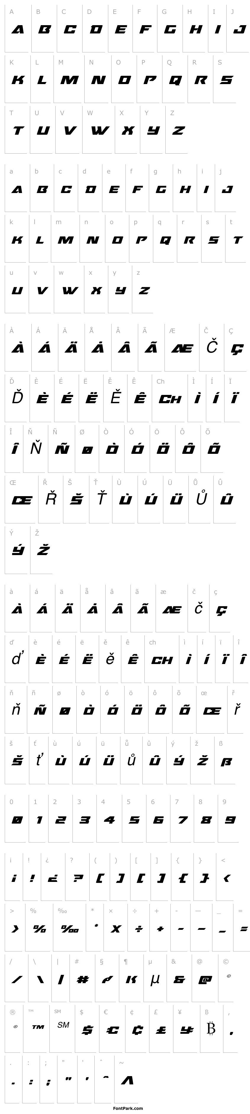 Přehled Oceanic Drift Expanded Italic