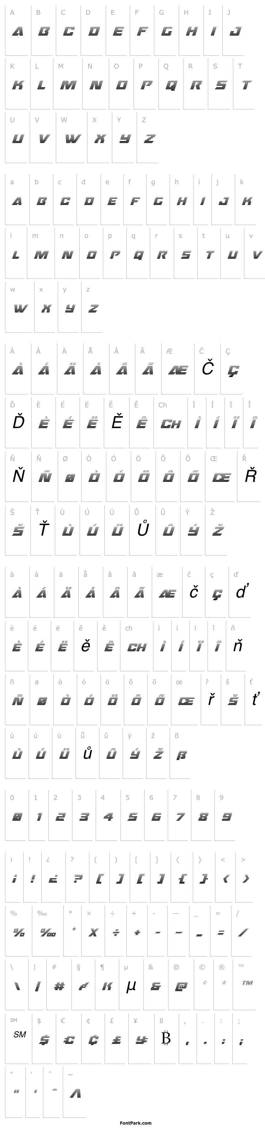 Overview Oceanic Drift Gradient Italic