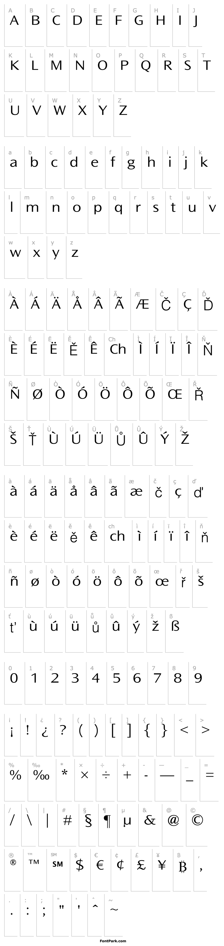 Overview OceanSansStd-LightExt