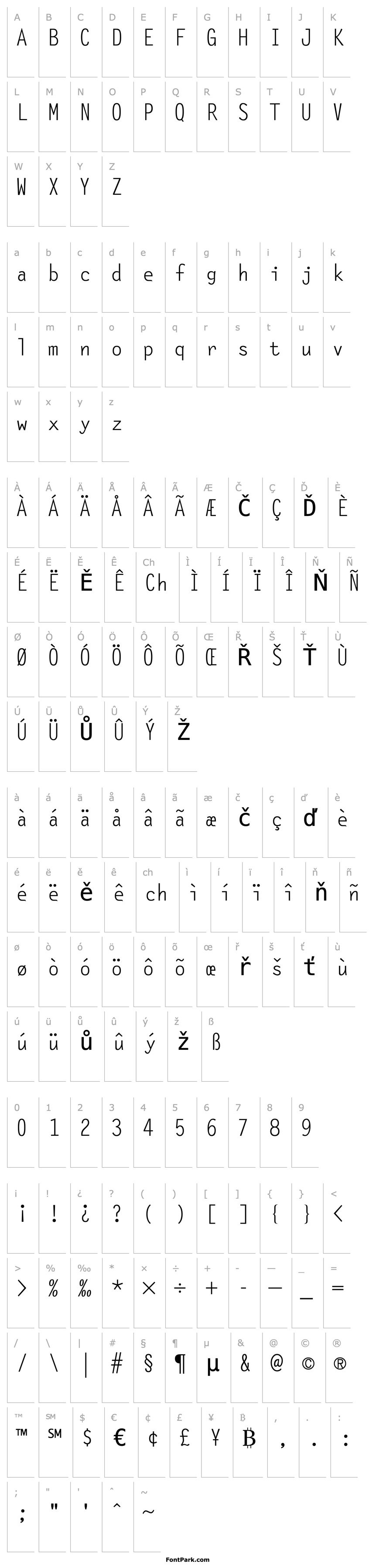 Overview Ocelot Monowidth