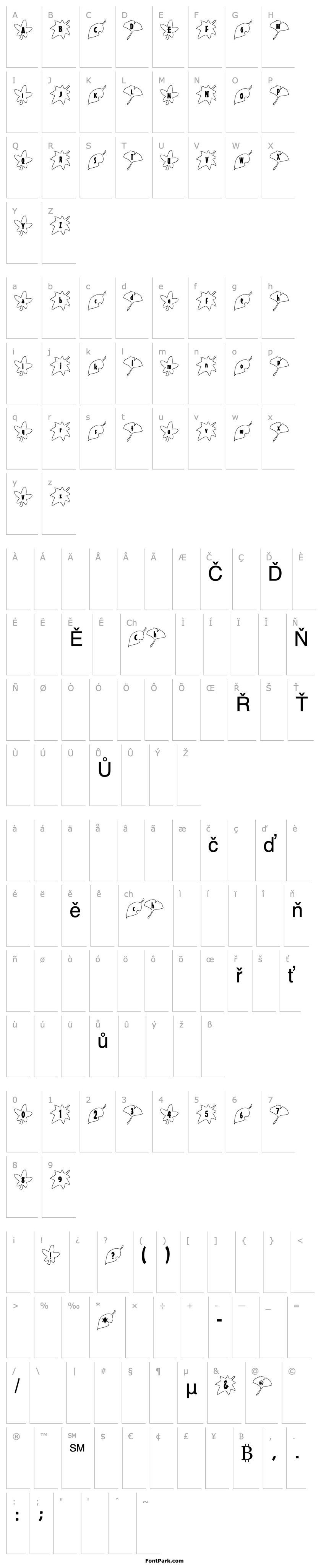 Overview ochiba Font