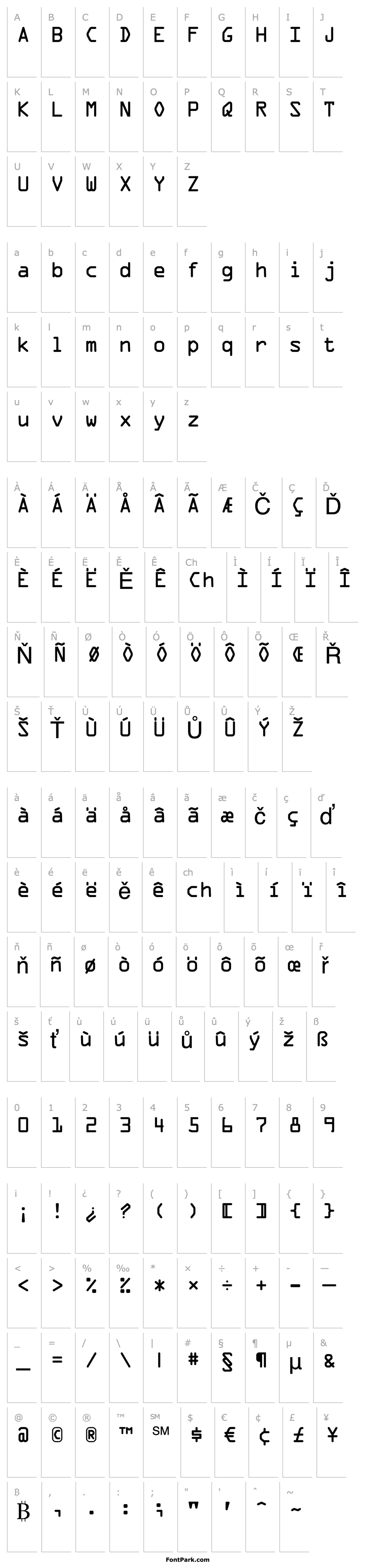 Overview OCR A Extended