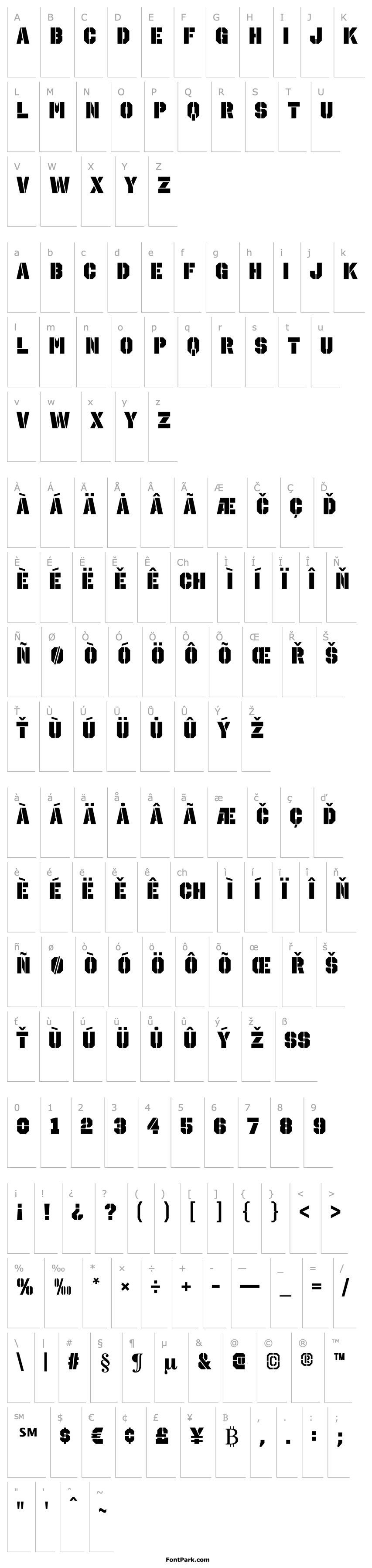 Overview Octin Stencil Bl