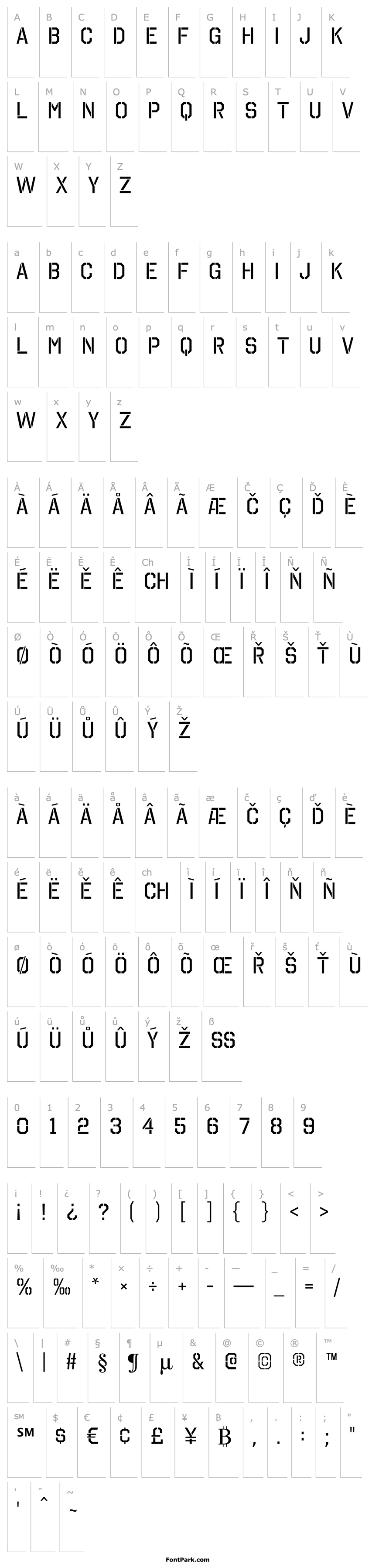 Overview Octin Stencil Rg